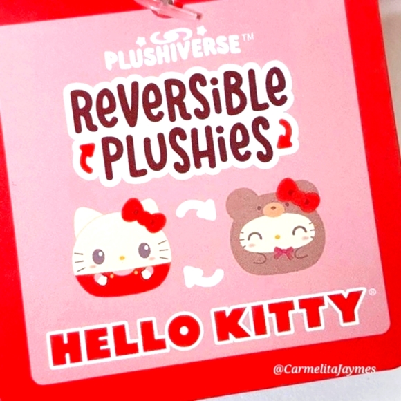 HELLO KITTY 🐻 LG HK Teddy Bear Reversible Plushies Sanrio TeeTurtle NWT - Picture 3 of 8